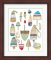 Framed Lobster Buoys on White