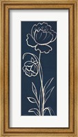 Framed Indigo Floral II
