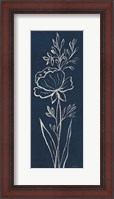 Framed Indigo Floral III