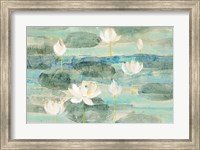 Framed Water Lilies Bright