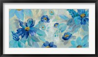 Framed Blue Flowers Whisper I