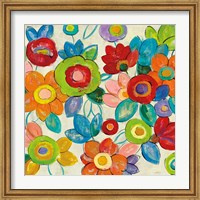 Framed Decorative Flowers Bright Crop