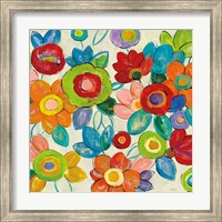 Framed Decorative Flowers Bright Crop