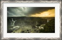 Framed Devil's Throat Falls Under Stormy Skies, Brazil