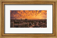 Framed Cityscape at Sunset, Santiago, Chile