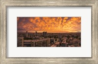 Framed Cityscape at Sunset, Santiago, Chile