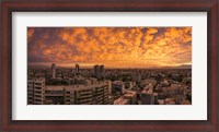 Framed Cityscape at Sunset, Santiago, Chile