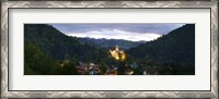 Framed Bran Castle Illuminted, Transylvania, Romania