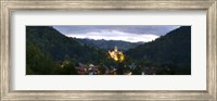 Framed Bran Castle Illuminted, Transylvania, Romania