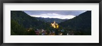 Framed Bran Castle Illuminted, Transylvania, Romania