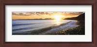 Framed Windan Sea Beach at Sunrise, La Jolla, San Diego County, California
