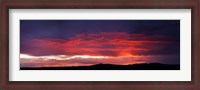 Framed Mountain Range at Sunset, Taos, Taos County, New Mexico