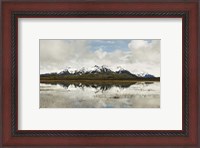 Framed Snowcapped Chugach Mountains in Copper River Delta, Chugach National Forest, Alaska