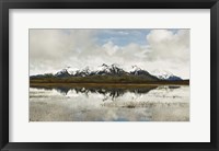 Framed Snowcapped Chugach Mountains in Copper River Delta, Chugach National Forest, Alaska