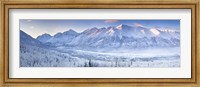 Framed Polar Bear Peak and Eagle Peak and Hurdygurdy Mountain, Alaska