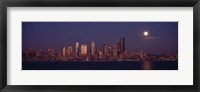 Framed Seattle Skyline at Night, Seattle