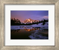 Framed Picture Lake at Sunset, Cascade National Park, Washington