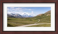 Framed Mount McKinley and Thorofare Pass, Denali National Park, Alaska