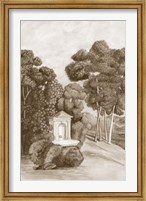 Framed Sepia French Wall Paper I