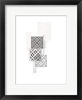 Block Print Composition II Framed Print