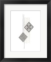Framed Block Print Composition III