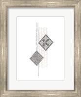 Framed Block Print Composition III