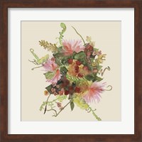 Framed Watercolor Floral Spray II