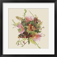 Framed Watercolor Floral Spray II