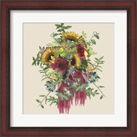 Framed Watercolor Floral Spray IV