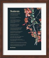 Framed Desiderata Autumn Branches