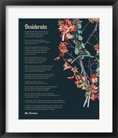 Framed Desiderata Autumn Branches