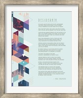 Framed Desiderata Abstract Geometric Background