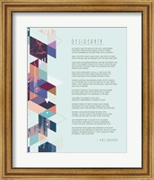 Framed Desiderata Abstract Geometric Background