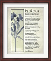 Framed Desiderata Blue Daguerreotype