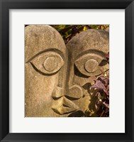 Framed Fiji, Viti Levu, Stone carved sculpture