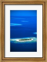 Framed Aerial of Treasure Island Resort, Mamanuca Island Group, Fiji