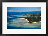 Framed Aerial View of Malolo Lailai Island, Mamanuca Islands, Fiji