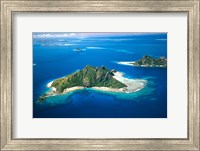 Framed Aerial of Maolo Island, Mamanuca Islands, Fiji