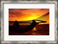 Framed Hammock and Sunset, Denarau Island, Fiji