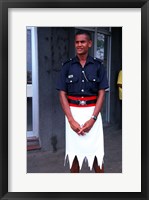 Framed Police Officer, Sigatoka, Fiji