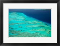 Framed Malolo Barrier Reef and Malolo Island, Mamanuca Islands, Fiji