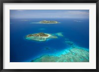 Framed Matamanoa Island and coral reef, Mamanuca Islands, Fiji