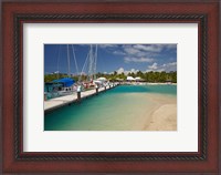 Framed Yachts tied up at Musket Cove Island Resort, Malolo Lailai Island, Mamanuca Islands, Fiji