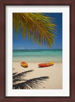Framed Kayaks on the beach, Mamanuca Islands, Fiji