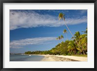 Framed Beach and palm trees, Plantation Island Resort, Fiji