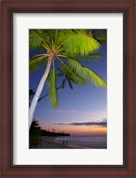 Framed Palm trees and sunset, Plantation Island Resort, Fiji