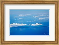 Framed Vatulele Island and clouds, Fiji