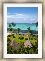 Framed Crusoe's Retreat and coral reef, Coral Coast, Viti Levu, Fiji