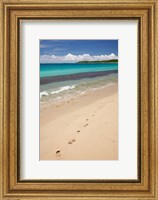 Framed Footprints in sand on Natadola Beach, Coral Coast, Viti Levu, Fiji