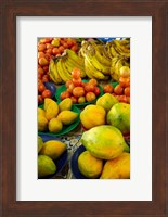 Framed Pawpaw/Papaya, tomatoes and bananas, Sigatoka Produce Market, Sigatoka, Coral Coast, Viti Levu, Fiji